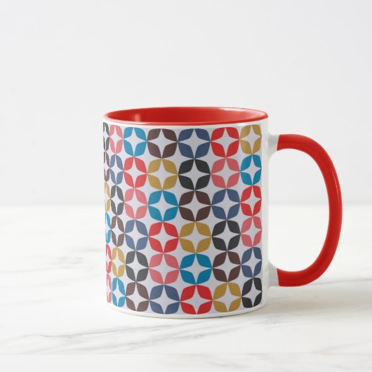 Retro Vintage Sternchen-Vereinbarung Tasse (Rechts)