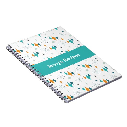 Retro Vintage Sternexplosion Kochbuch Notizblock (Rechte Seite)