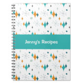 Retro Vintage Sternexplosion Kochbuch Notizblock (Vorderseite)