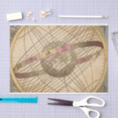 Retro Vintage Sternkarte Astrologie Symbole Globus Seidenpapier (Handwerk)