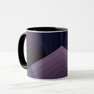 Retro-Vintage-Stil geometrische Linien navy violet Tasse