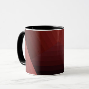 Retro-Vintage-Stil geometrische Linien rot Burgund Tasse
