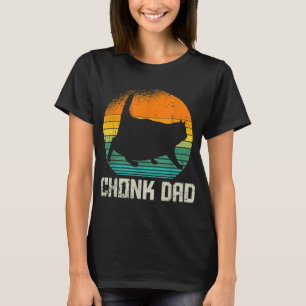 Retro-Vintage-Stil lustige dicke Daddy-Katze Meme  T-Shirt