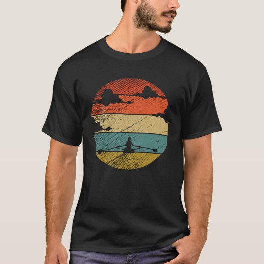 Retro-Vintage-Stil Rudersport 1 T-Shirt (Vorderseite)