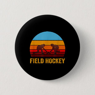 Retro-Vintage-Stil-Sonnenuntergang-Hockey Button