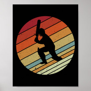 Retro-Vintage-Stil Sport Cricket-Geschenke für Jun Poster