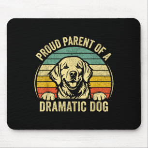 Retro Vintage Stolzer Elternteil Eines Dramatische Mousepad
