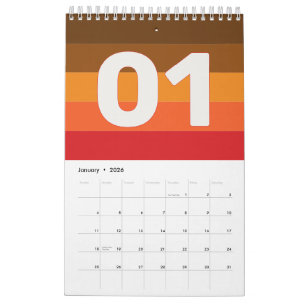 Retro Vintage Streifen 2026 Kalender