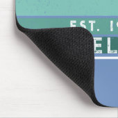 Retro Vintage Streifen blau Mousepad (Ecke)