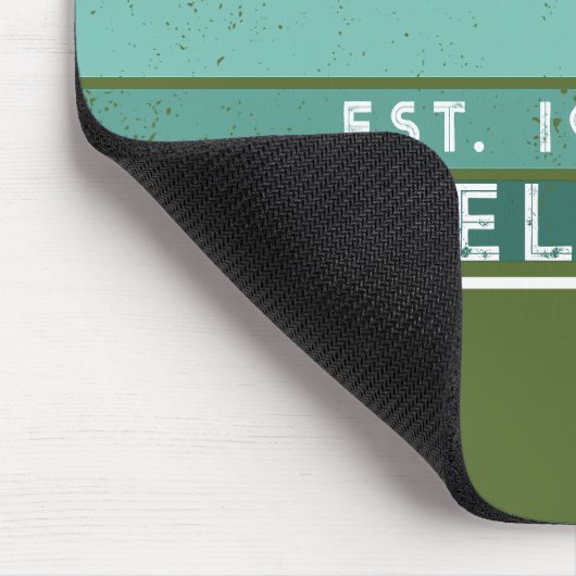 Retro Vintage Streifen gelb Mousepad (Ecke)