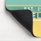 Retro Vintage Streifen gelb Mousepad (Ecke)