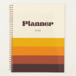 Retro Vintage Streifen jährlich Planer<br><div class="desc">Wählen Sie ein Retro und Vintag für Ihre Schreibwaren. Klassisch,  aber modern und trendig,  wird es alle Ihre Bedürfnisse Anzug.</div>