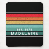 Retro Vintage Streifen schwarz Mousepad (Vorne)