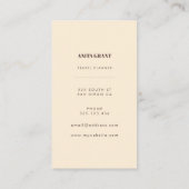 Retro Vintage Streifen vertikal Visitenkarte (Rückseite)