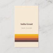 Retro Vintage Streifen vertikal Visitenkarte (Vorderseite)