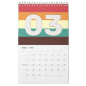 Retro Vintage Stripes 2026 Kalender (Mär 2027)