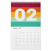 Retro Vintage Stripes 2026 Kalender (Feb 2027)