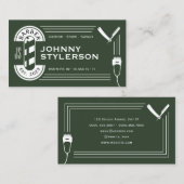 Retro vintage style barber shop visitenkarte (Vorne/Hinten)