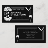 Retro vintage style barber shop visitenkarte (Vorne/Hinten)