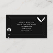 Retro vintage style barber shop visitenkarte (Rückseite)