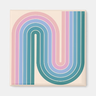 Retro-Vintage-Style geometrisches Design Magnet