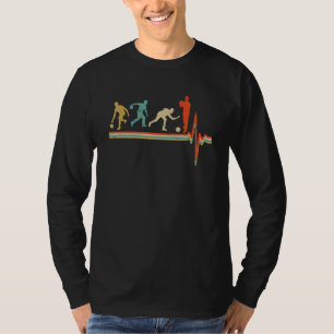 Retro Vintage Style Herzschlag Bocce-Spieler Für S T-Shirt