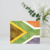 Retro-Vintage Südafrikanflagge Postkarte (Stehend Vorderseite)