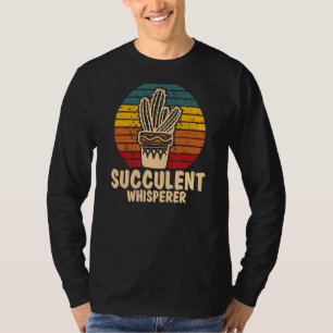 Retro Vintage Sukkulenten Flüsterer Kaktusgartena T-Shirt