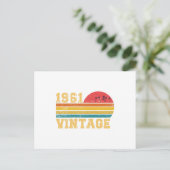 Retro Vintage Sunset 1961 Birthday Postkarte (Stehend Vorderseite)