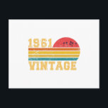 Retro Vintage Sunset 1961 Birthday Postkarte<br><div class="desc">Retro Vintage Sunset 1961Birthday</div>