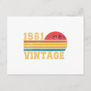 Retro Vintage Sunset 1961 Birthday Postkarte