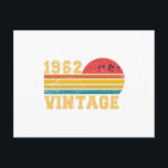 Retro Vintage Sunset 1962 Birthday Postkarte<br><div class="desc">Retro Vintage Sunset 1962 Birthday</div>