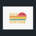 Retro Vintage Sunset 1962 Birthday Postkarte<br><div class="desc">Retro Vintage Sunset 1962 Birthday</div>