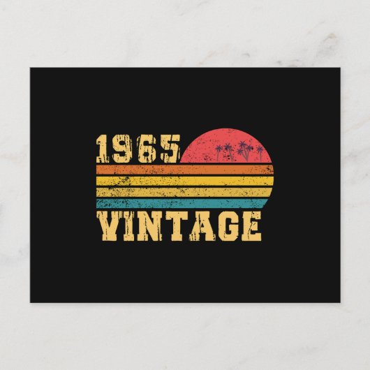 Retro Vintage Sunset 1965 Birthday Postkarte (Vorderseite)