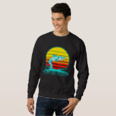 Retro Vintage Sunset Goblin Shark Sweatshirt (Vorne ganz)