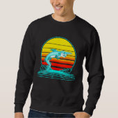Retro Vintage Sunset Goblin Shark Sweatshirt (Vorderseite)