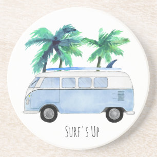 Retro-Vintage-Surfboards Getränkeuntersetzer