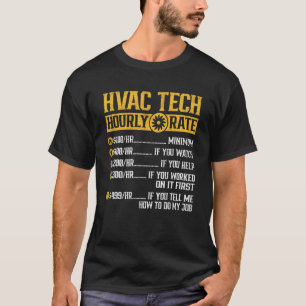 Retro Vintage Techniker HVAC Tech Stundensatz Männ T-Shirt