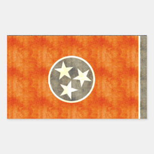 Retro Vintage Tennessee-Flagge Rechteckiger Aufkleber