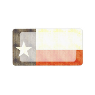 Retro Vintage Texas-Flagge Adressaufkleber