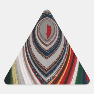 Retro Vintage Textur Abstrakte Kunst drucken Dreieckiger Aufkleber