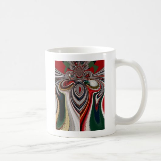 Retro Vintage Textur Abstrakte Kunst drucken Kaffeetasse (Rechts)
