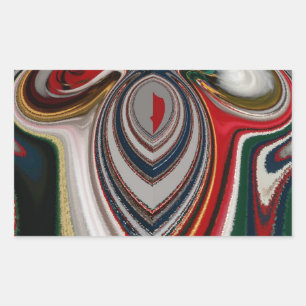 Retro Vintage Textur Abstrakte Kunst drucken Rechteckiger Aufkleber