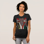 Retro Vintage Textur Abstrakte Kunst drucken T-Shirt (Vorne ganz)