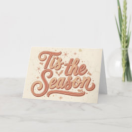 Retro Vintage Tis the Season Christmas Feiertagskarte