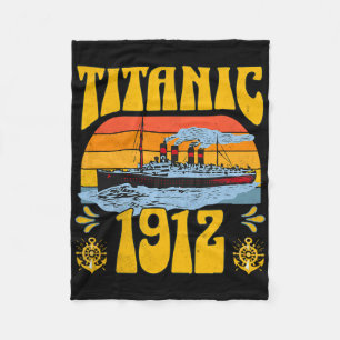 Retro Vintage Titanic 1912 Ozeandampfer Kreuzfahrt Fleecedecke