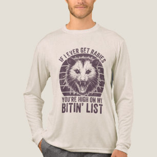 Retro Vintage Tollwut Waschbär Sarkastischer Humor Tri-Blend Shirt