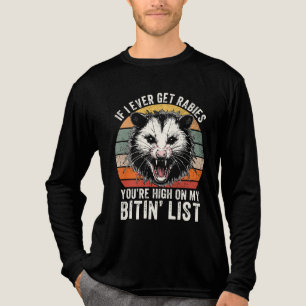 Retro Vintage Tollwut Waschbär Sarkastischer Humor Tri-Blend Shirt