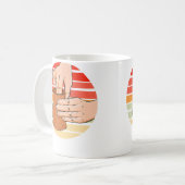 Retro Vintage Töpferei Töpferhändler Kaffeetasse (Vorderseite Links)