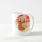 Retro Vintage Töpferei Töpferhändler Kaffeetasse (VorderseiteRechts)